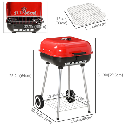 Barbecue  Portable avec Roues