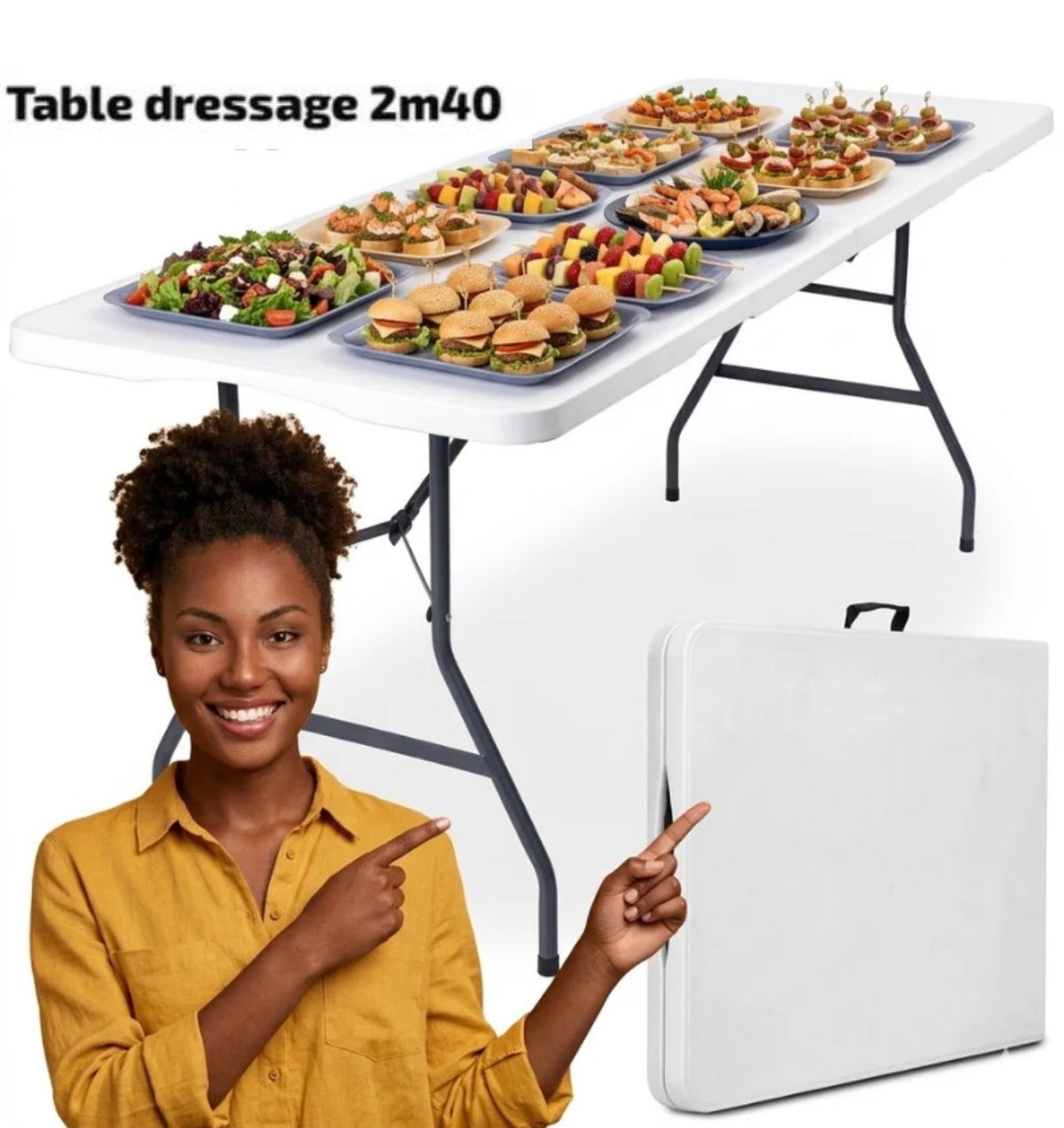 Table pliante 2m40