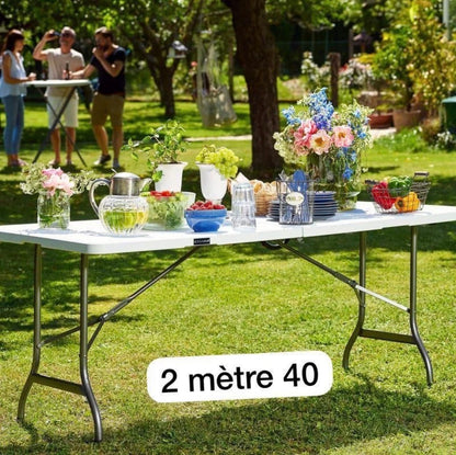 Table pliante 2m40