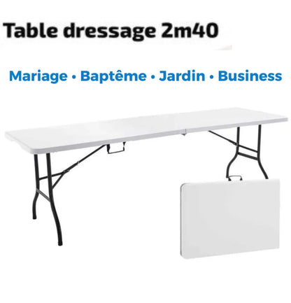 Table pliante 2m40