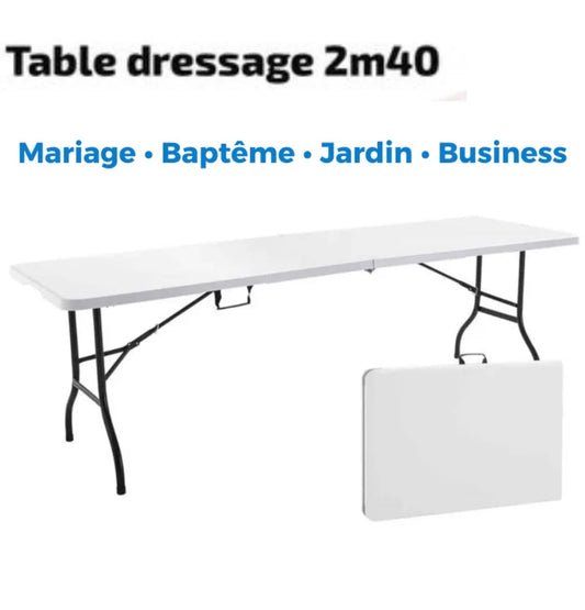 Table pliante 2m40
