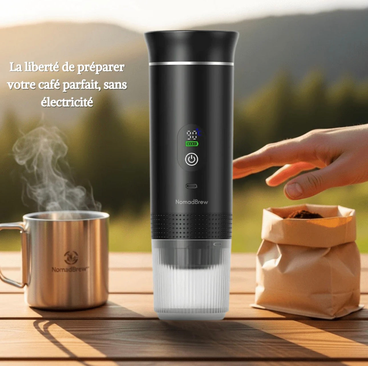 Cafetière portable 3-en-1