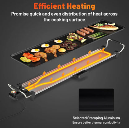 Plaque Électrique Barbecue XXL 1400W