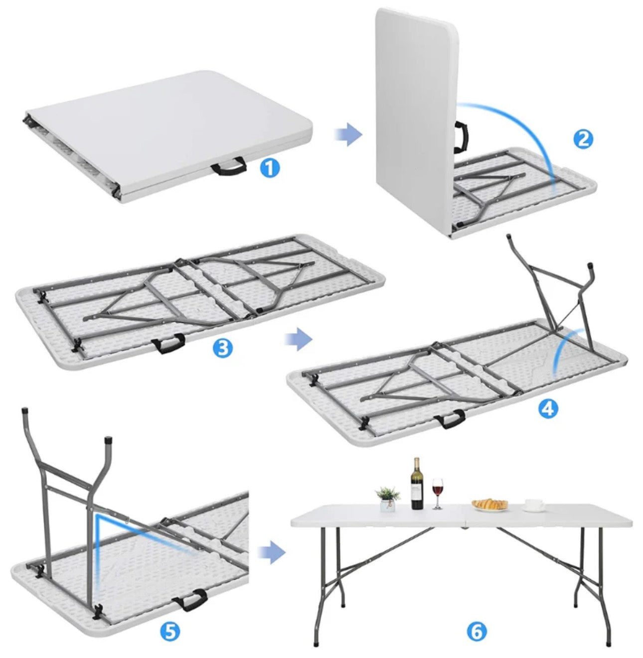 Table Pliante Portative de 180 cm