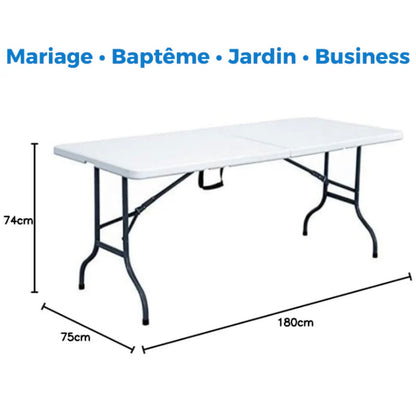 Table Pliante Portative de 180 cm