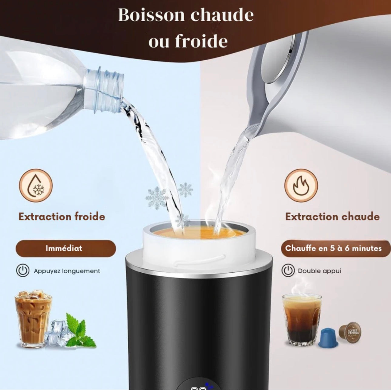 Cafetière portable 3-en-1