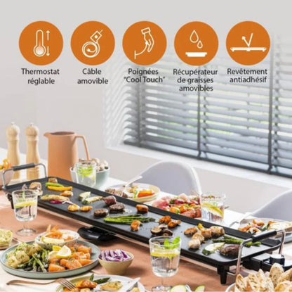 Plaque Électrique Barbecue XXL 1400W