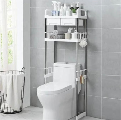 Étagère de Salle de Bain avec Tiroir & Crochets
